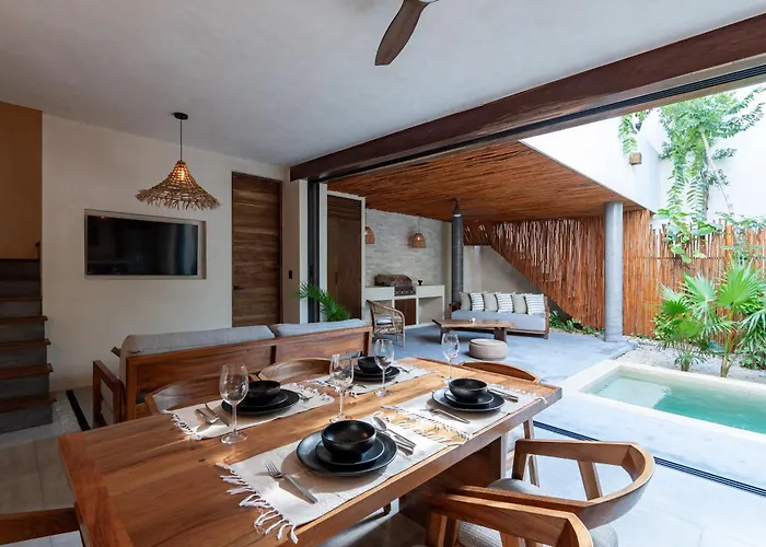 Moonstone - With Private Pool And 24hrs Security & Club Access Pousada Tulum